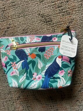 Studio Teal Toucan Cosmetic Bag